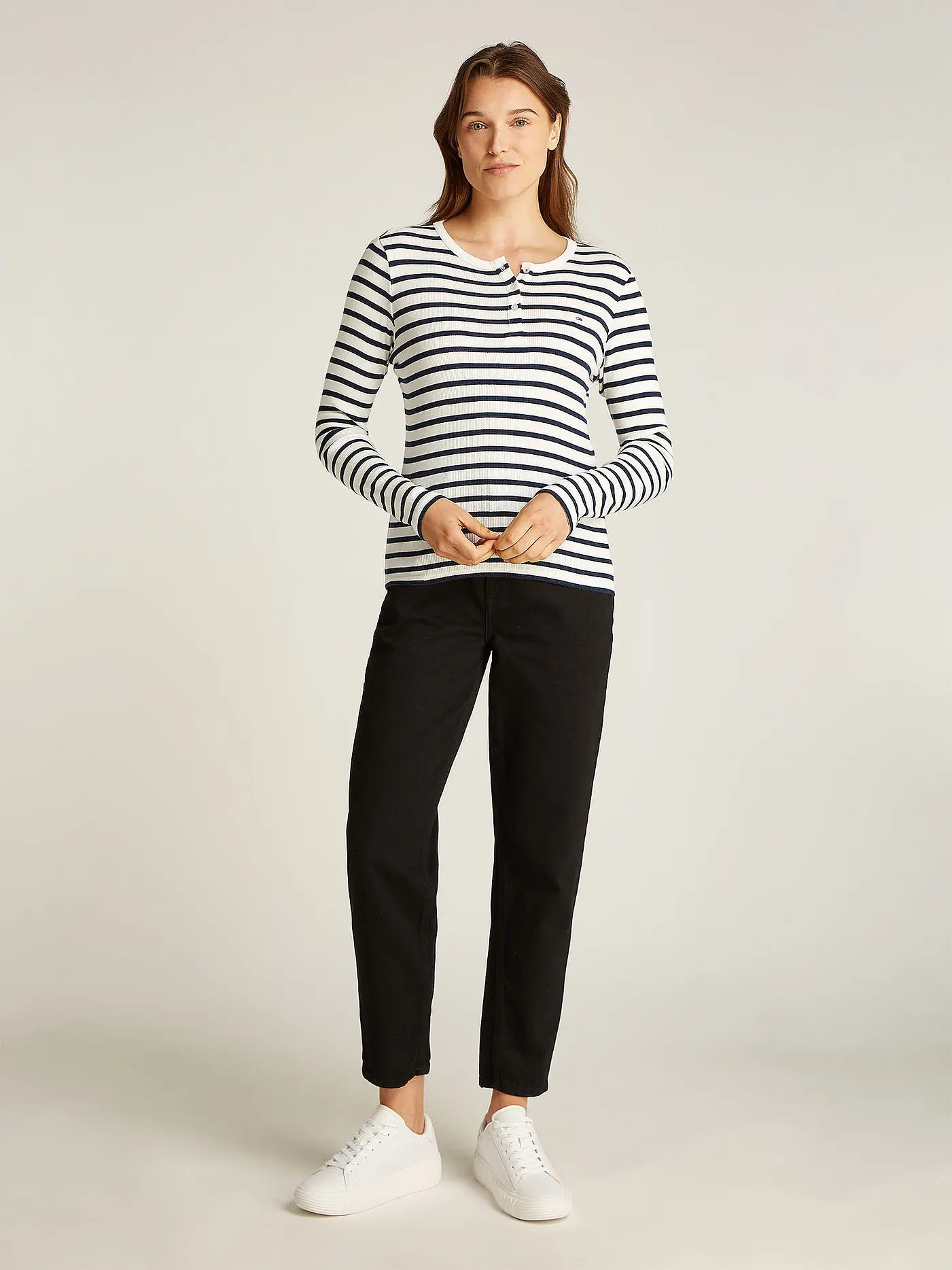 TOMMY JEANS | Langarmshirt | dunkelblau